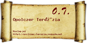Opolczer Terézia névjegykártya